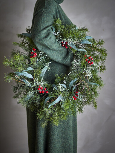 Impressionen zu Bloomingville Pine Kranz, Künstlicher Weihnachtskranz, Bild 2
