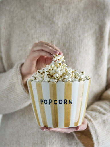 Impressionen zu Bloomingville Popcorn Schale Bunt – Handbemaltes Steingut im Hygge-Stil, Bild 4