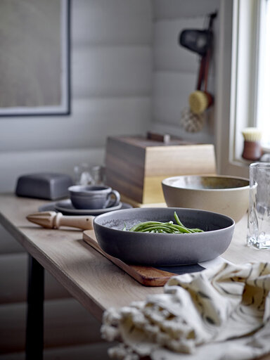 Impressionen zu Bloomingville Raben Butterdose, Grau, Steingut, Bild 1