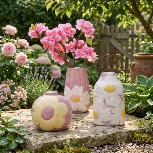 Impressionen zu Boltze Vase Flores, 3er Set, Bild 1