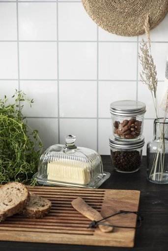 Impressionen zu IB Laursen Butterbox aus Glas mit Rillen, Bild 2