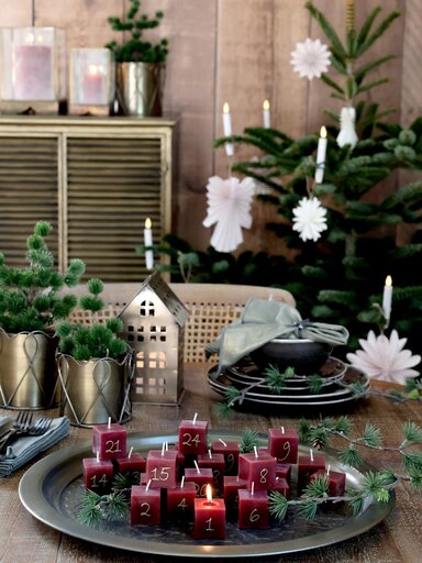 Impressionen zu Chic Antique Adventskalender Kerzen 24 Stück, Bild 1