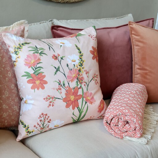 Impressionen zu Chic Antique Aix Kissebezug mit Blumenmuster, rosa, Bild 1