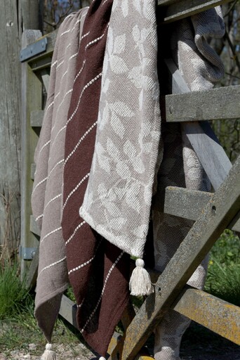 Impressionen zu Chic Antique Aix Plaid Decke Rosa aus Baumwoll-Garnüberschuss, Bild 2