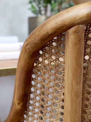 Impressionen zu Chic Antique Altfranzösischer Bürostuhl mit Rattan, Bild 3