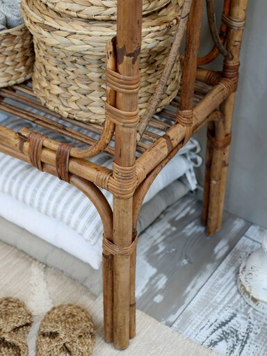 Impressionen zu Chic Antique Anor Kleiderständer aus Rattan geflochten mit Ablage, Bild 1