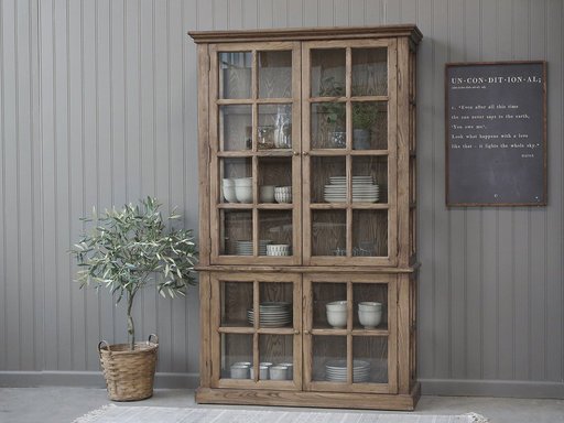 Impressionen zu Chic Antique antiker Vitrinenschrank Marseille 4 Türen, Bild 5