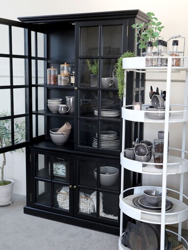Impressionen zu Chic Antique antiker Vitrinenschrank Marseille 4 Türen, Bild 1