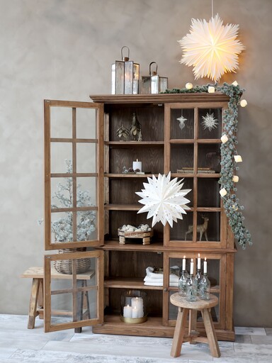 Impressionen zu Chic Antique antiker Vitrinenschrank Marseille 4 Türen, Bild 3