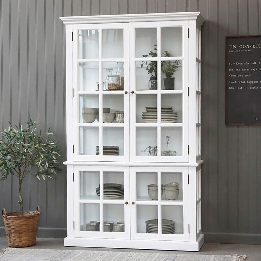 Impressionen zu Chic Antique antiker Vitrinenschrank Marseille 4 Türen, Bild 4