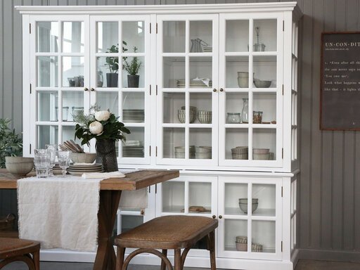 Impressionen zu Chic Antique antiker Vitrinenschrank Marseille 8 Türen, Bild 1