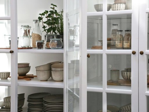 Impressionen zu Chic Antique antiker Vitrinenschrank Marseille 8 Türen, Bild 2