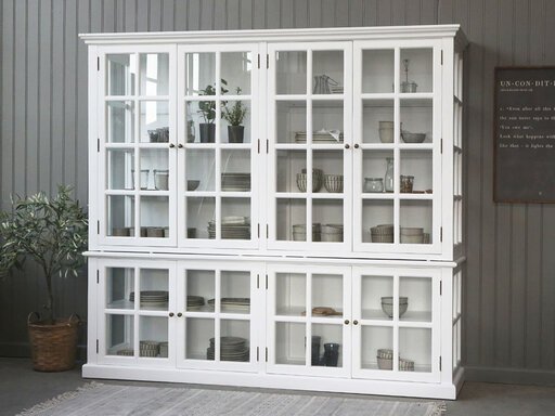 Impressionen zu Chic Antique antiker Vitrinenschrank Marseille 8 Türen, Bild 3