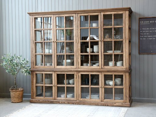 Impressionen zu Chic Antique antiker Vitrinenschrank Marseille 8 Türen, Bild 4