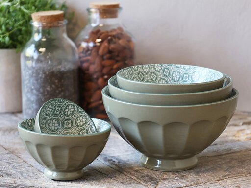 Impressionen zu Chic Antique Ares Latteschüssel mit Muster im Set, Bild 2