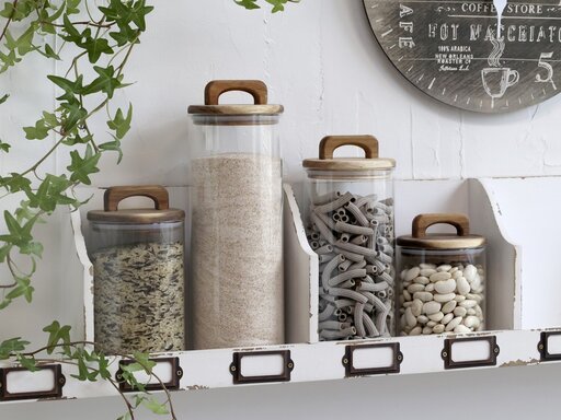 Impressionen zu Chic Antique Aufbewahrungsglas mit Deckel aus Akazienholz, Bild 4