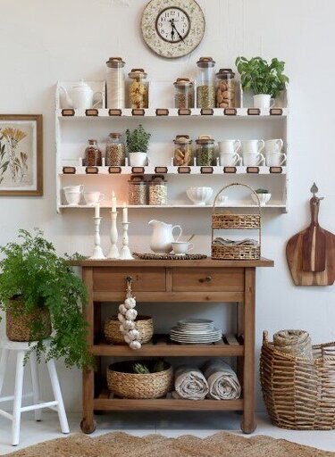 Impressionen zu Chic Antique Aufbewahrungsglas mit Deckel aus Akazienholz, Bild 1