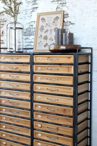 Impressionen zu Chic Antique Wandbild Pilzmotiv mit Naturholz-Rahmen 33x43 cm, Bild 1