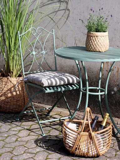 Impressionen zu Chic Antique Bistrotisch Set mit 2 Stühlen und Tisch, Bild 1
