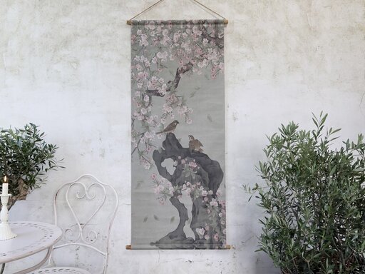 Impressionen zu Chic Antique Blumendruck Leinwandbild zum Aufhängen , Bild 1
