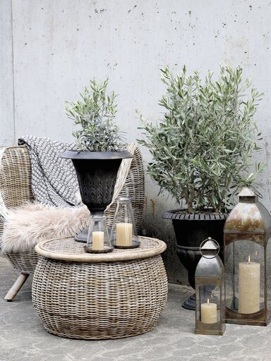Impressionen zu Chic Antique Blumentopf mit Dekor auf Fuß, Bild 3