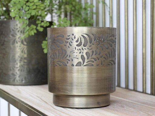 Impressionen zu Chic Antique Blumentopf mit Muster aus Eisen, Bild 3