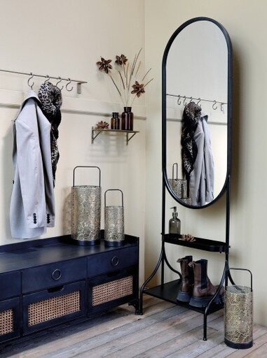 Impressionen zu Chic Antique Bodenspiegel mit Regalen, Bild 1