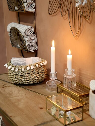 Impressionen zu Chic Antique Box Milchglas mit Muster, Bild 2