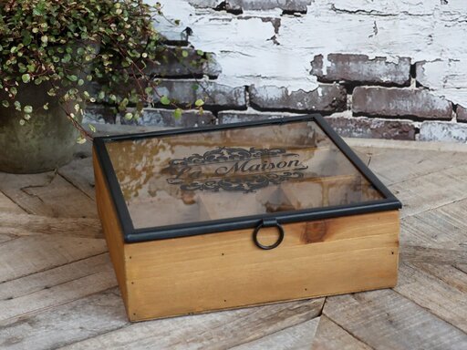 Impressionen zu Chic Antique Box mit Druck und 5 Fächern, Bild 1