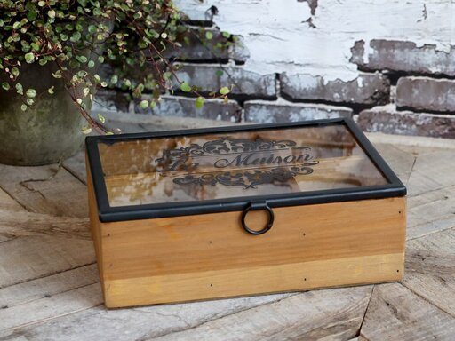 Impressionen zu Chic Antique Box mit Druck und 6 Fächern, Bild 1
