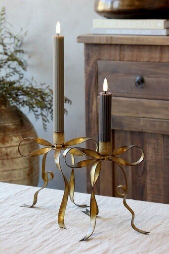 Impressionen zu Chic Antique LED-Stabkerzen Cenon mit Rillen 2er-Set, Bild 1