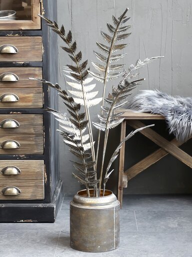 Impressionen zu Chic Antique Deko Pflanze Farn aus Messing, Bild 5