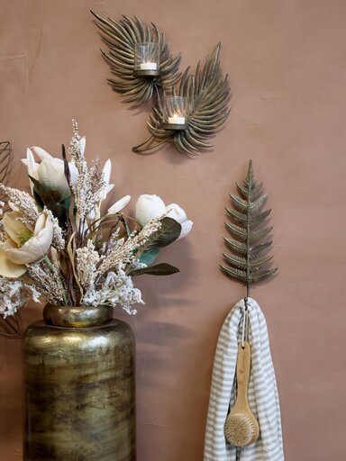 Impressionen zu Chic Antique Eisen Haken in Blattform, Bild 2