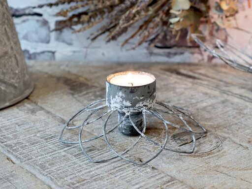 Impressionen zu Chic Antique Eisen Kerzenständer in Blumenform, Bild 2