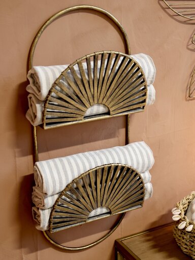 Impressionen zu Chic Antique Eisen Regalbrett mit Dekor, Bild 1
