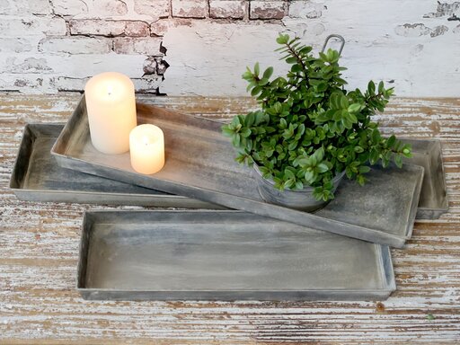 Impressionen zu Chic Antique Eisen Tablett Set, Bild 2