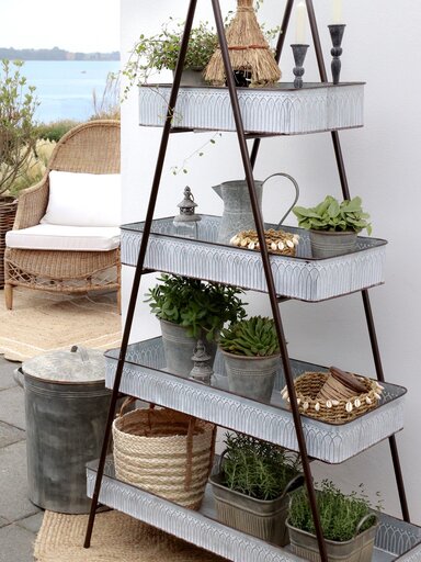 Impressionen zu Chic Antique Eisenkanne mit floralem Muster, Bild 2