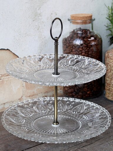 Impressionen zu Chic Antique Etagere mit 2 Glastellern, Bild 2