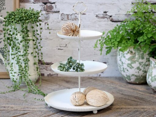 Impressionen zu Chic Antique Etagere mit drei Ebenen, Bild 1