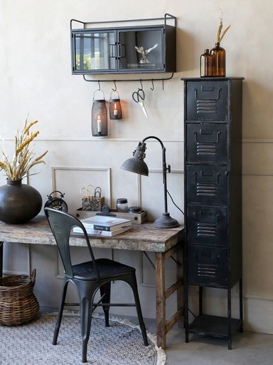 Impressionen zu Chic Antique Factory Stuhl aus Eisen, Bild 2