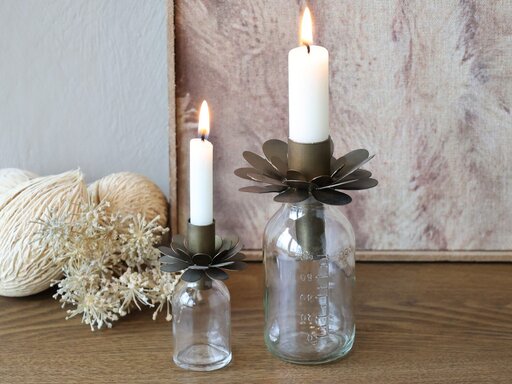 Impressionen zu Chic Antique Flasche mit Kerzenhalter, Bild 2