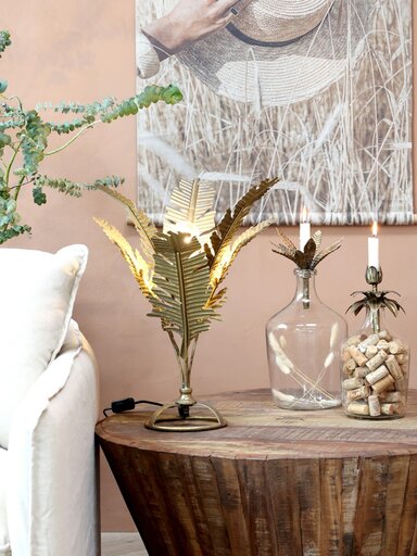 Impressionen zu Chic Antique Flaschen Kerzenhalter mit Blättern, Bild 3