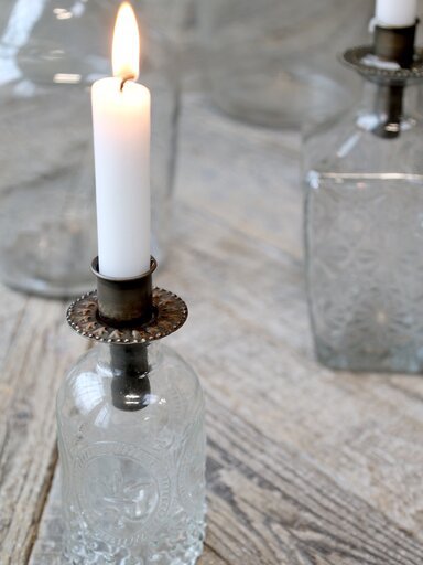 Impressionen zu Chic Antique Flaschenaufsatz Kerzenhalter mit dekorativem Rand, Bild 3