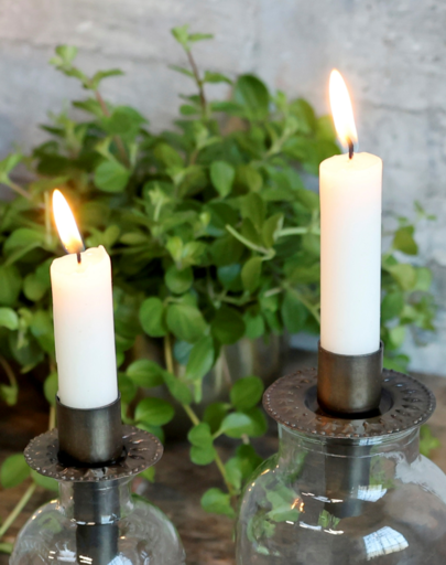 Impressionen zu Chic Antique Flaschenaufsatz Kerzenhalter mit dekorativem Rand, Bild 6