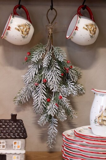 Impressionen zu Chic Antique Künstlicher Deko-Zweig mit Schnee und Beeren, Bild 2