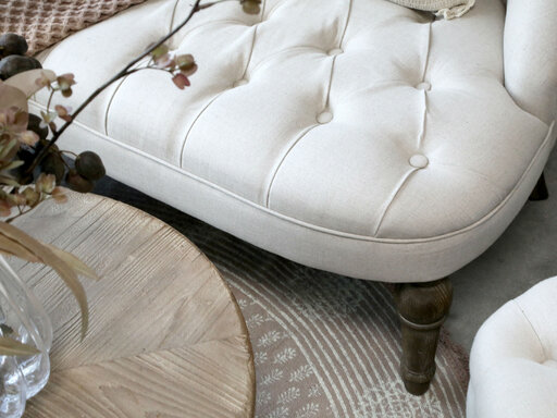 Impressionen zu Chic Antique Franz. Sofa in Leinenstoff, Bild 4