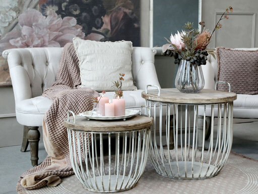 Impressionen zu Chic Antique Franz. Sofa in Leinenstoff, Bild 5