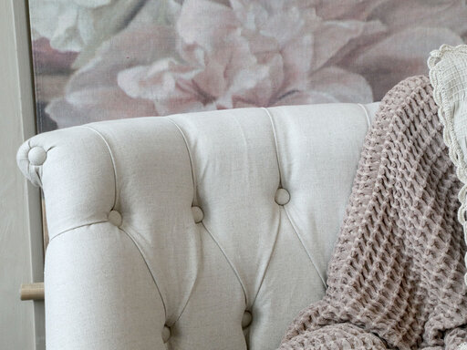Impressionen zu Chic Antique Franz. Sofa in Leinenstoff, Bild 6