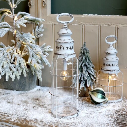 Impressionen zu Chic Antique Französische Stalllaterne inkl. Birne & Timer, Bild 1