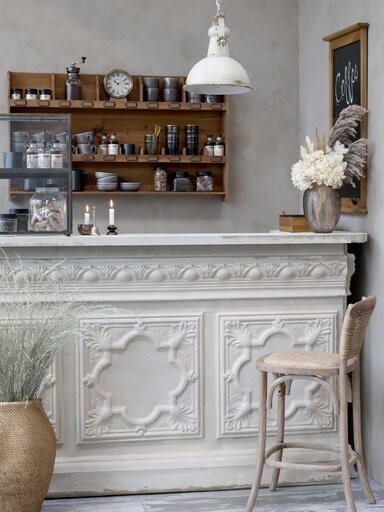 Impressionen zu Chic Antique Französischer Barhocker mit Sitz und Rückenlehne, Bild 1